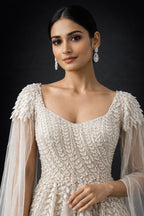 White evening gown