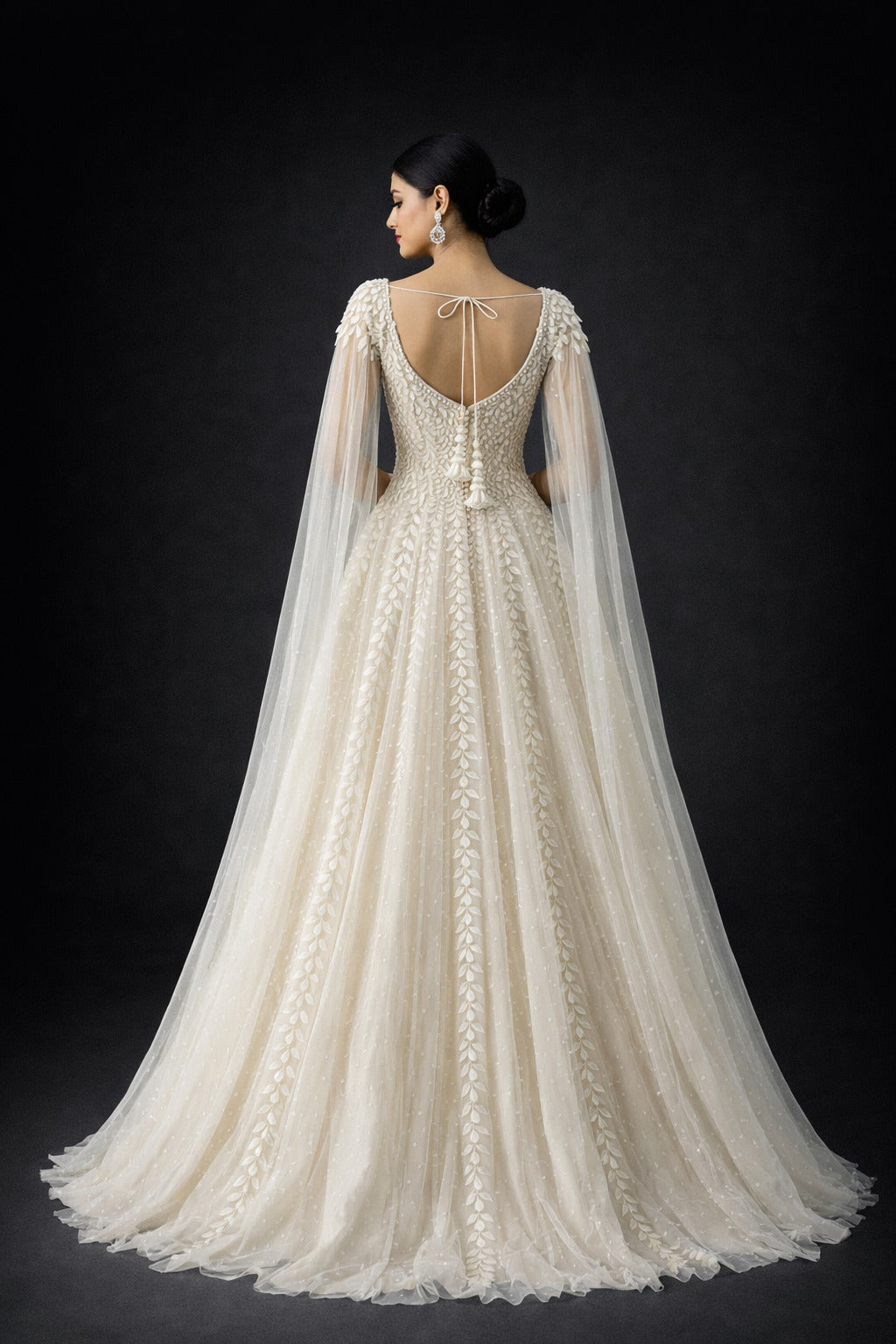 White evening gown