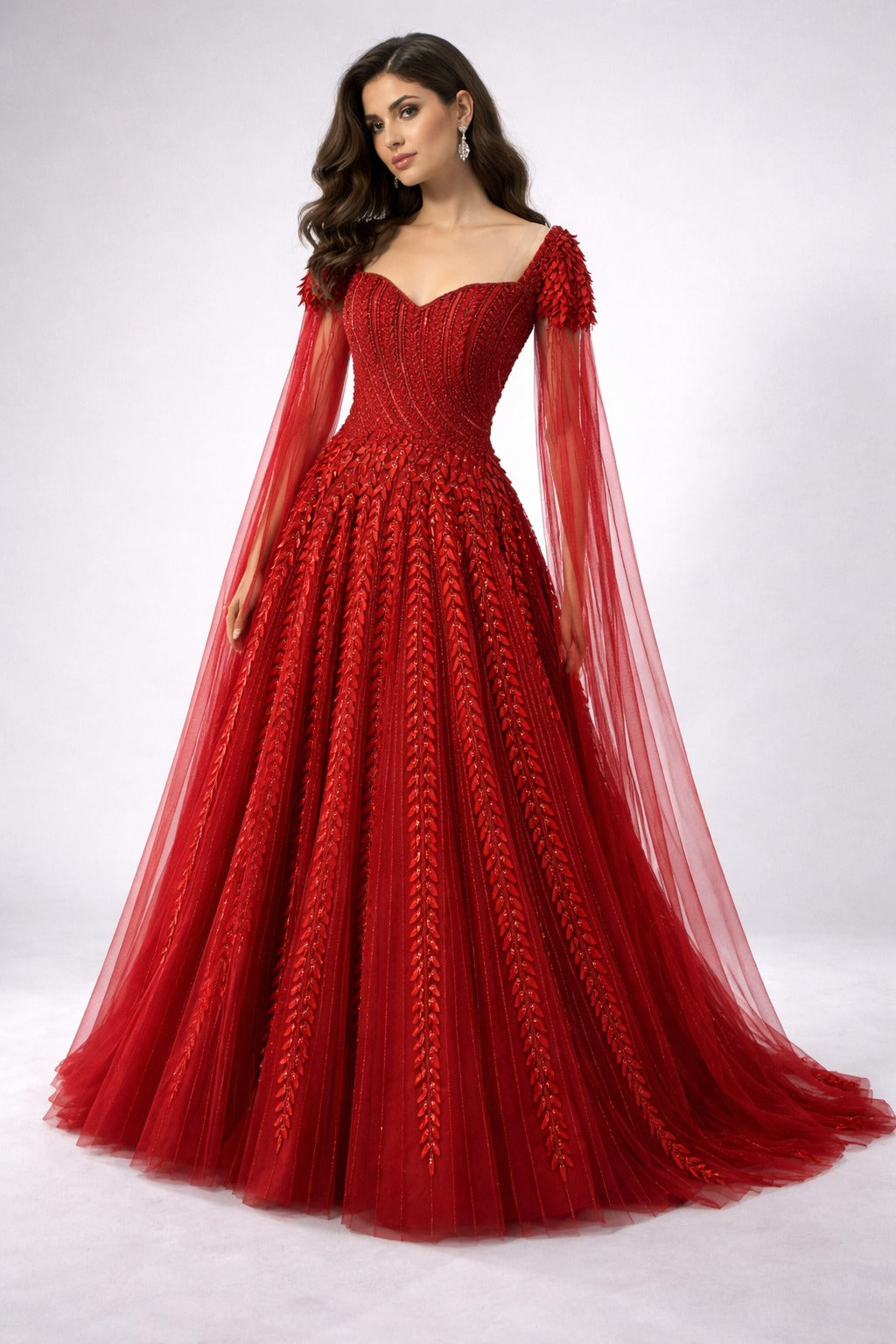 Red evening gown