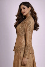  gold embroidered sharara