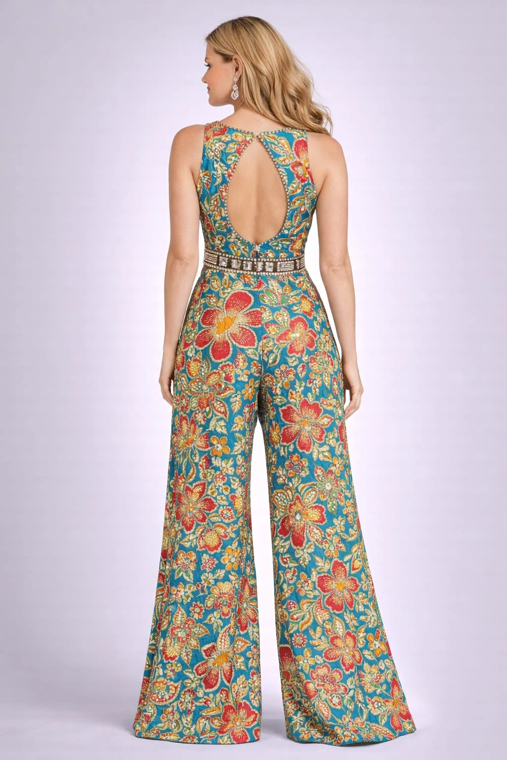 dark firozi jumsuit
