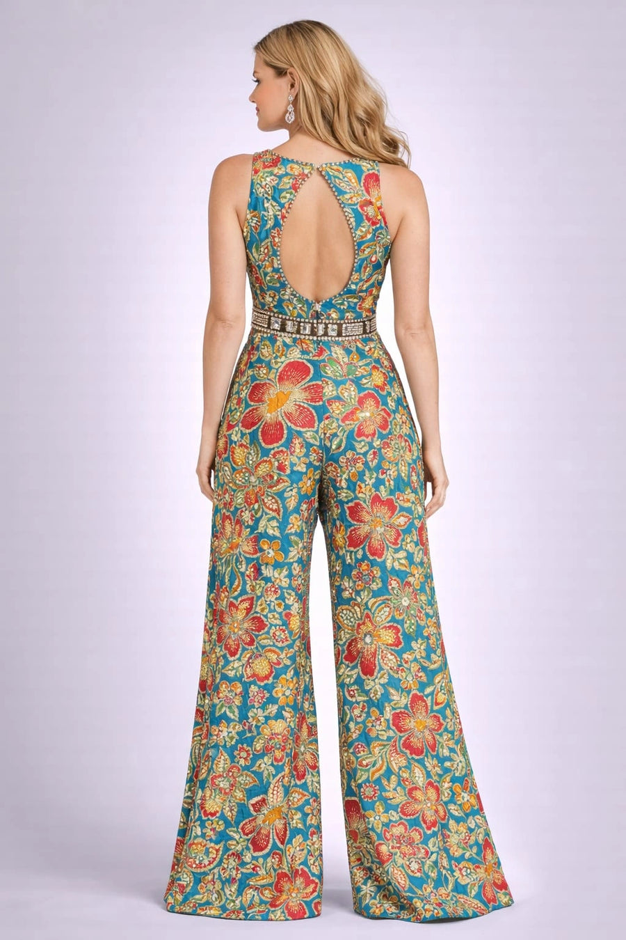 dark firozi jumsuit