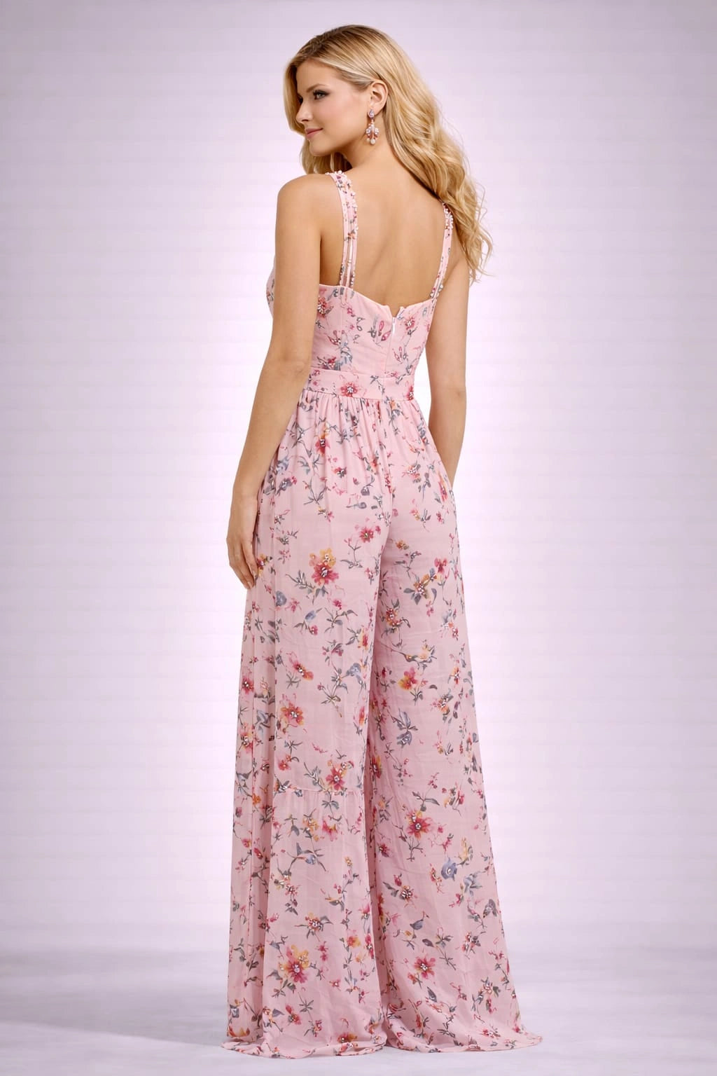 pink floral jumpsuit 