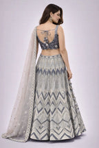 grey lehenga set