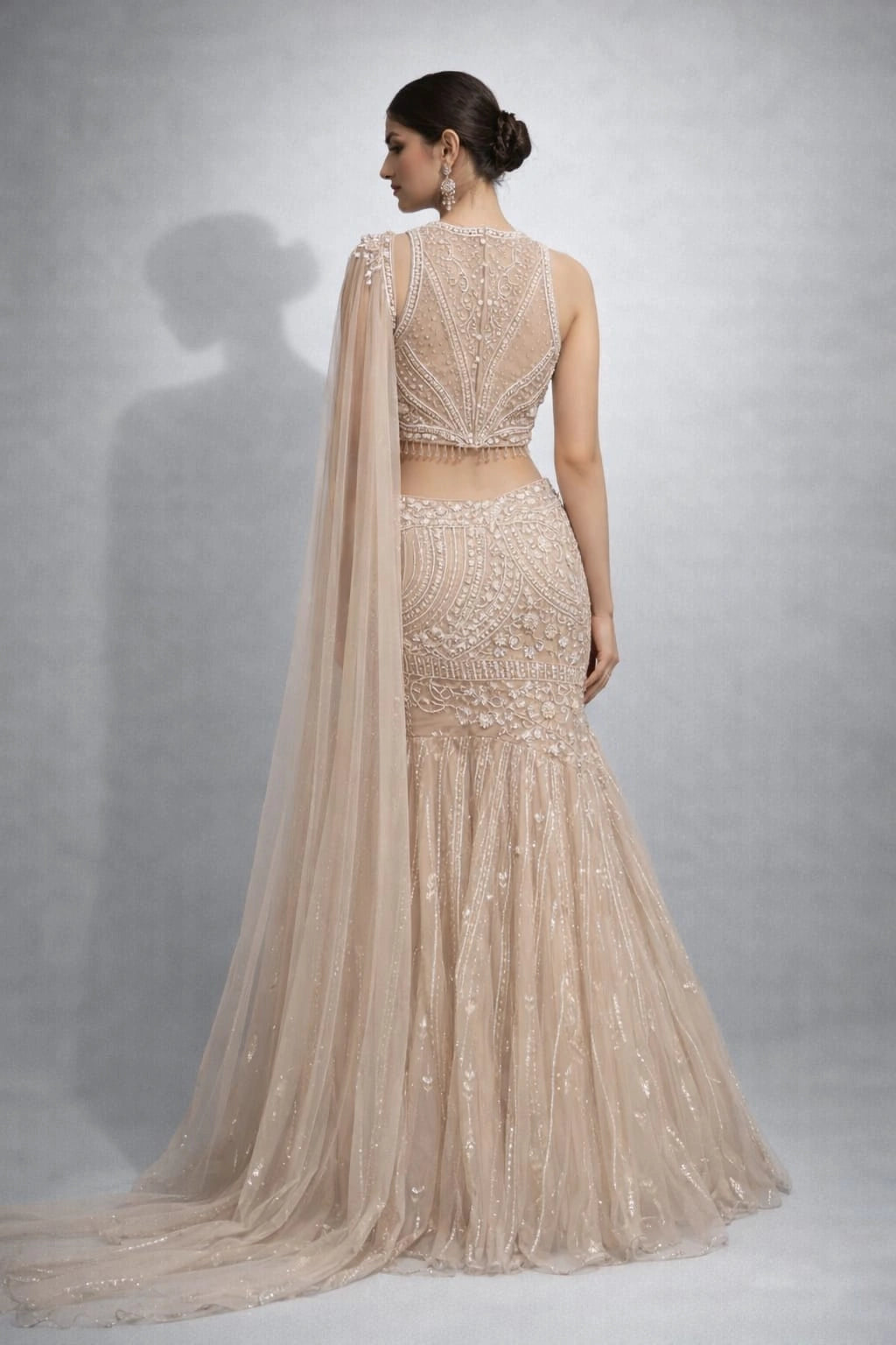 gold mermaid lehenga set