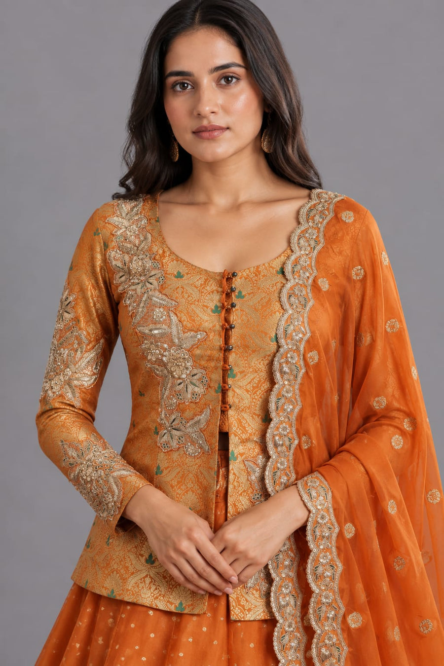 Embroidered Lehenga Set with Jacket & Dupatta for Wedding & Festive Wear